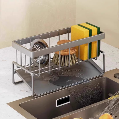 Kitchen shelves, rag storage, drain rack, sink side, kitchen supplies, rag storage rack, drain basket, no punching