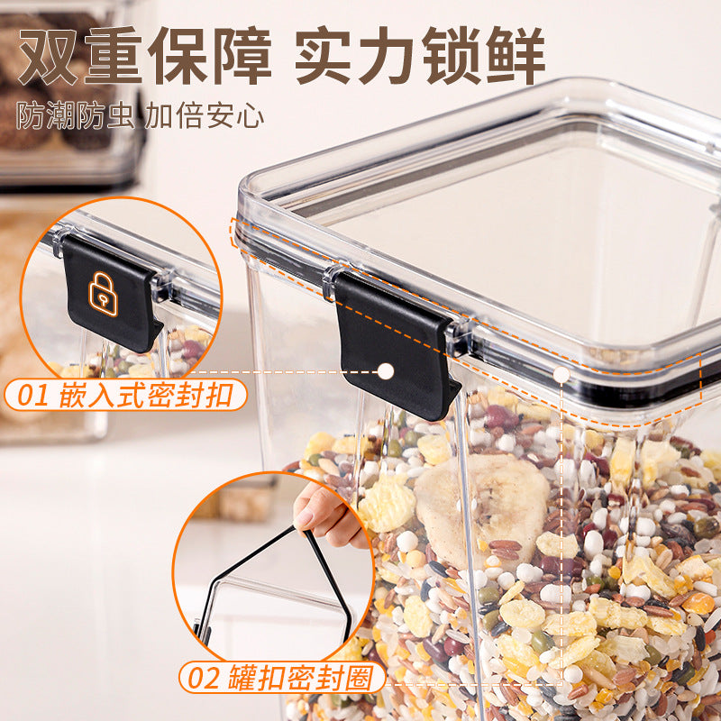 Sealed jars can be stacked for food, grains, storage boxes, sealed boxes, storage jars, kitchen tangerine peel and noodle storage jars