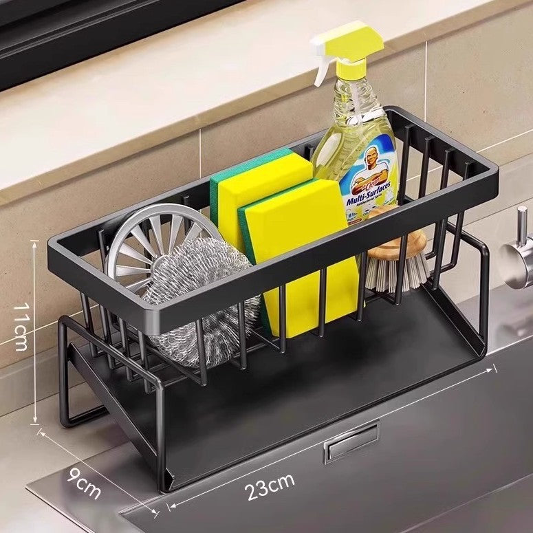 Kitchen shelves, rag storage, drain rack, sink side, kitchen supplies, rag storage rack, drain basket, no punching