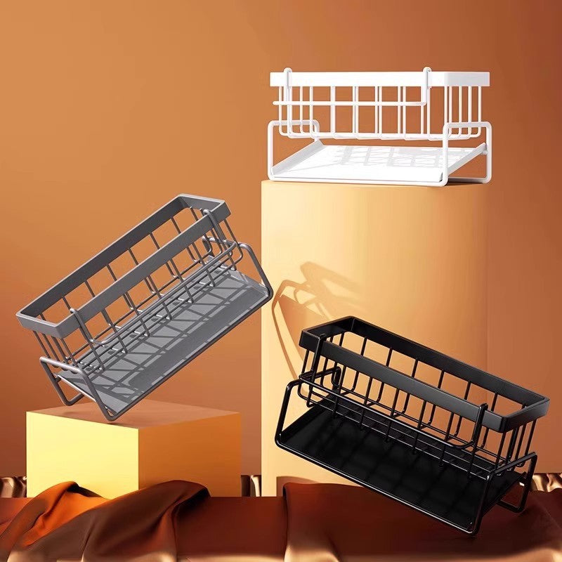 Kitchen shelves, rag storage, drain rack, sink side, kitchen supplies, rag storage rack, drain basket, no punching